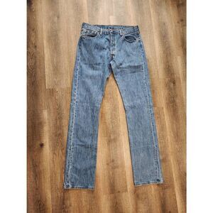 Levis 501 mens TALL 37x39* measured light wash button fly Denim jeans